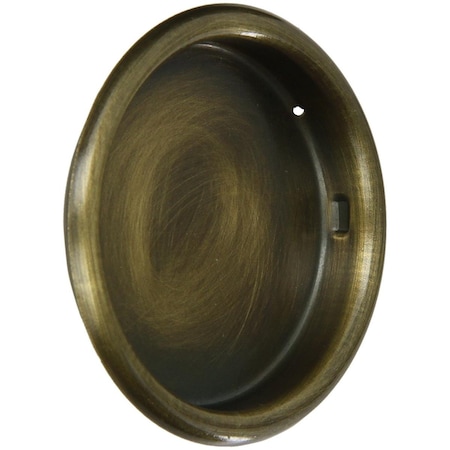 Don-Jo 125-609 2.12 in. dia. Antique Brass Finger Door Pull 125 609